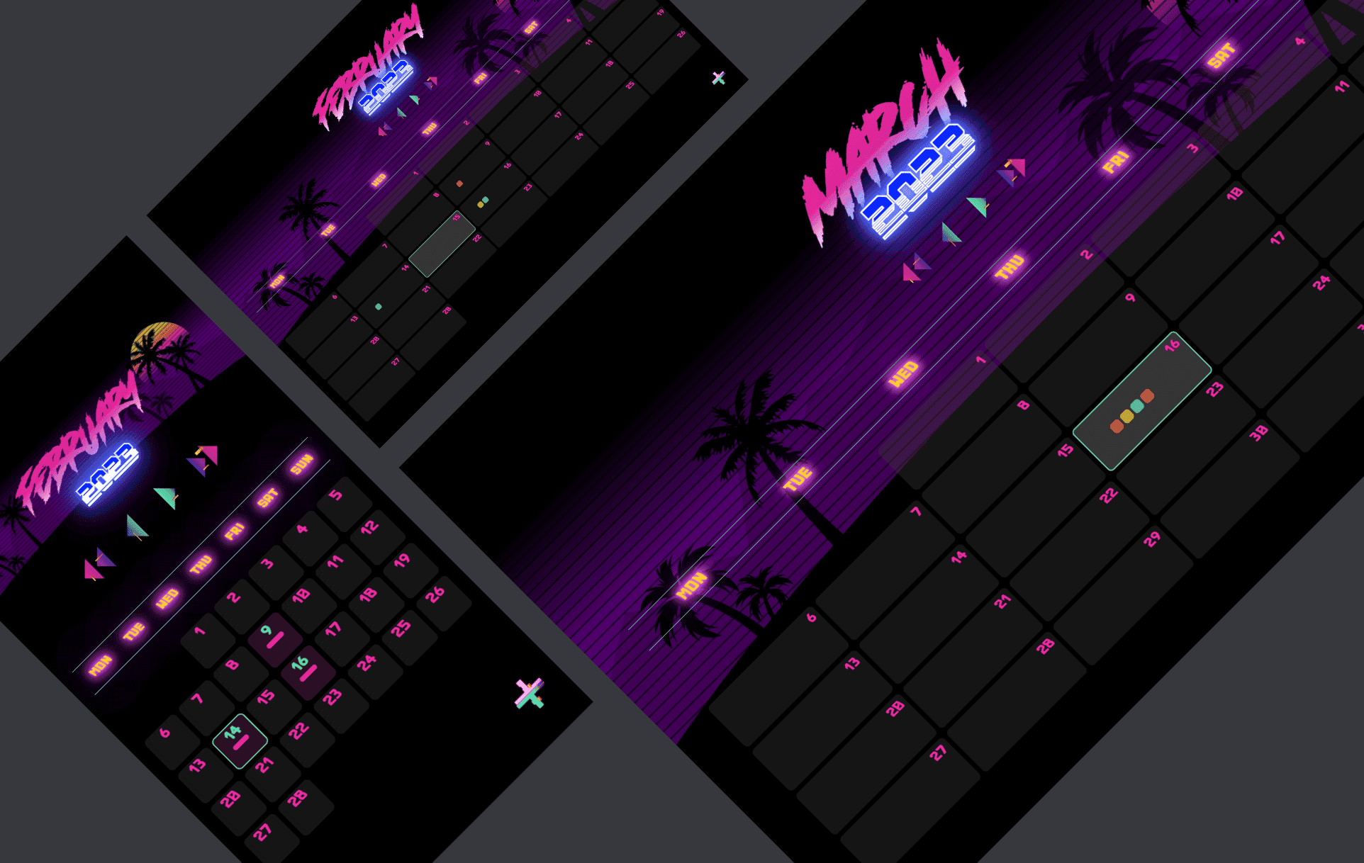 synthwave-calendar-webapp-solution